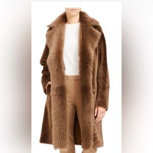 Theory brown fur coat